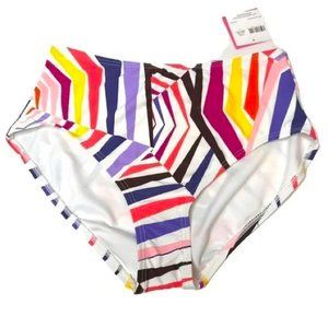 NWT Kate Spade Color Block High Waist Bikini Bottom Size: Medium